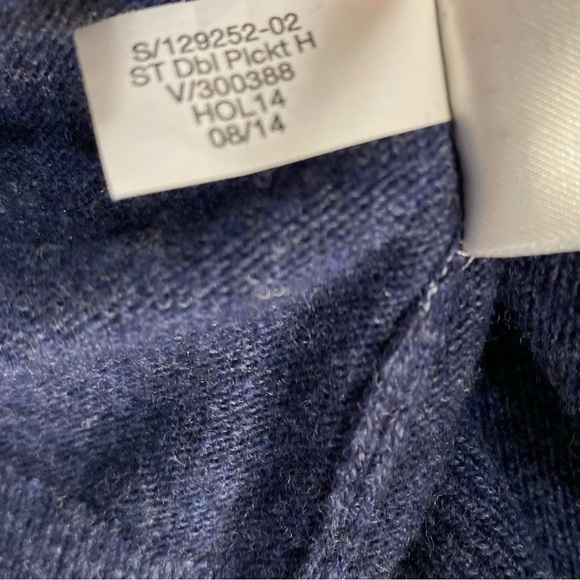 Banana Republic Men’s Blue Italian Wool Sweater Sz XL - Picture 3 of 15